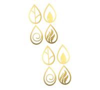 Ciieeo Terre Eau Feu Air 8 Pièces Quatre Éléments Autocollant Mural Autocollants Étanche Macramé Tenture Murale Autocollants Imperméables Garniture En Métal Décoration De La Maison Décoratif