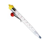 Ciieeo Thermomètre à Sirop en Verre Trempé pour Cuisson de Bonbons, Thermomètre Alimentaire Cuisine Pratique Pince Ajustable, Couleurs Assorties, pour Pâtisserie et Couleur Aléatoire