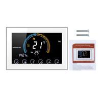 Ciieeo Thermostat Intelligent pour Maison Écran Tactile, Contrôle de Température Précis, Compatible Montage Mural 86mm, Finition Blanche Élégante pour Chaque Pièce