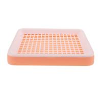 Ciieeo Toilette pour Lapin et Cochon D’Inde Rose en PP Verrou Fixe | Grosse Zone D’activité, Grille Épaisse, Bord Rehaussé, Nettoyage Facile