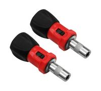 Ciieeo Tournevis à Cliquet Réversible 635 MM Manche Ergonomique Lot de 2 Pièces Porte-Embout Hexagonal Outil Compact pour Visser les Espaces Restreints Compatible Tournevis Manuel et