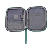 Ciieeo Trousse de Domestique Petite Taille Verte Paquet de Voyage en Tissu Oxford Résistant à L'Usure Fermeture Éclair Double Compartiment pour Rangement Organisé des Remède pour
