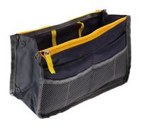 Ciieeo Trousse de Rangement Multifonction pour Cosmétiques, Doublure de Paquet à Main Pliable Gris Multi-Poches, Grosse Capacité en Nylon Imperméable, pour Voyage et Usage Quotidien