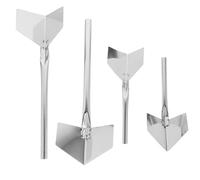 Ciieeo Truelle D'angle en Acier Inoxydable 4 Pièces pour Cloisons Sèches, Finition Plâtre, Outil de Lissage Précis pour Murs et Plafonds