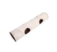 Ciieeo Tunnel pour Chat Intérieur Beige avec Balle Interactive Tissu Résistant et Coutures Renforcées Tunnel D’Activité Ludique et Refuge Confortable pour Petits Animaux D’Exploration