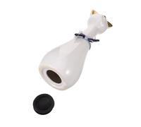 Ciieeo Urne Funéraire pour Chat en Céramique Blanche, Boîte de Crémation Décorative Couvercle Étanche, Portable pour Cendres de Petits Animaux, pour Bureau ou Voyage