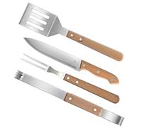 Ciieeo Ustensiles Barbecue Kit Outils Barbecue Extérieur Spatule Coupe-grill Fourchette