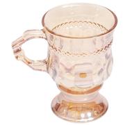 Ciieeo Verre Ambré en Verre Borosilicaté, Poignée Isolante pour Café | Usage Bureau Cuisine, Convient au Lait Thé, Style Délicat, Simple et Créatif