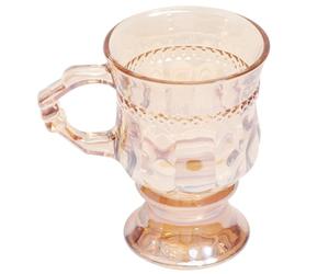 Ciieeo Verre Ambré en Verre Borosilicaté, Poignée Isolante pour Café | Usage Bureau Cuisine, Convient au Lait Thé, Style Délicat, Simple et Créatif