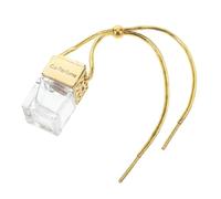 Ciieeo Verre Verre Aromathérapie Ornement Huile Essentielle Diffuseur De Voiture Suspendu Suspendu Voiture Aromathérapie Métal Doré Bouteille En
