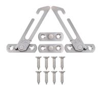 Ciieeo Verrous de Fenêtre Coulissante en Acier Inoxydable 2 Pièces - Limiteurs D'ouverture Sécurisés pour Garçon et Filles, Protection Fermeture Brutale, Installation Vis, Usage