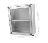 Ciieeo Wall Mounted Medicine Box with Transparent Window Emergency Medication Storage Cabinet for Banks Offices Bathrooms Space Saving Wall Organizer for Quick Access