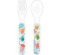 CIJEP Ensemble Couverts (Fourchette, Cuillère) - Ma Petite Carapace multicolore G