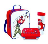 CIJEP Ensemble Pique-nique Jeux Olympiques - Sac à dos + Gourde + Boîte à goûter multicolore G