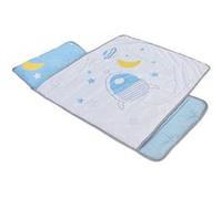 CIJEP Tapis de sieste bleu et gris motif fusée facile à transporter Multicolors G