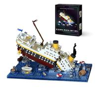 CIJINAY Titanic 3123 Kit de blocs de construction - Modèle 3D précis du légendaire Océan Liners - 2383 blocs de construction - Article de collection pour adultes et amateurs d'histoire - Cadeau unique