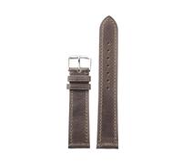 Cijinon Bracelet de montre Vintage Ultra-mince en cuir ciré à l'huile, 18mm/19mm/20mm/21mm/22mm, Couleur 6, 18mm