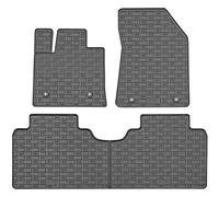 CIKCAR Set Tapis de Caoutchouc Compatible avec Lynk & Co 02 2024- (3-pièces + Points de fixage), Noir