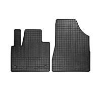 CIKCAR Set Tapis de Caoutchouc Compatible avec Mercedes Citan (W420) Box & Renault Kangoo Furgon & Nissan Townstar 2021- (2-pièces + Points de fixage)