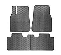 CIKCAR Set Tapis de Caoutchouc Compatible avec Tesla Model Y 2020- (3-pièces + Points de fixage)