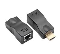 Cikiki Adaptateur Ethernet 4K 3D pour HDMI compatible 1.4 30 m vers RJ45 sur réseau LAN Cat6 E4P0