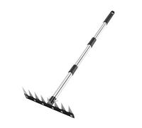 Cikiki Extracteur de mauvaises herbes avec poignée de 160 cm, outil de jardin, râteau de désherbage pour déracinage, binette de jardin, désherbeur manuel pour cour