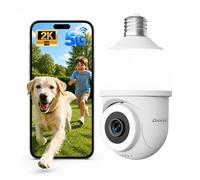 CiKiKWXO Ampoule Camera Surveillance WiFi Exterieure sans Fil 2K