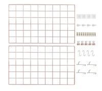 CIKLCIX Lot de 2 panneaux muraux en métal doré rose, présentoir photo en fil métallique, tableau mural de 44,3 cm et 30 cm, cadre photo, tableau mémo en maille avec clips et crochets