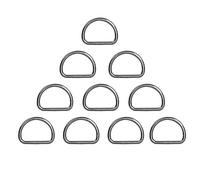 Cikonielf 10 pièces anneau en métal D 15 mm D anneaux de fixation boucles polyvalentes pour sangles de sac, ceintures, macramé, laisses de collier pour animaux de compagnie(Étain)
