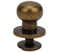 Cikonielf 20 Ensembles de Goujons Plats Ronds et Pointes vis à Goujon tête Ronde Rivet en Laiton Massif pour Maroquinerie Punk Bricolage vêtements Sac de Ceinture(#3)