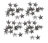 Cikonielf 200 Pièces Rivets Métalliques Auto-Adhésifs, Clous Étoiles à Griffe, Noir Pistolet, pour Artisanat DIY, Scrapbooking, Décoration