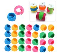 Cikonielf 40 pièces Bobine de Fil Huggers Pince de contrôle de Fil à Coudre Pince Porte-canette Clips Silicone coloré gardant Les queues de Fil de canette