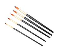 Cikonielf 5 pièces Artiste Rond Pinceau Ensemble Nylon Cheveux Aquarelle Pinceau pour Huile Acrylique Gouache Peinture Beau pour Artistes Adultes et Enfants(Rond)