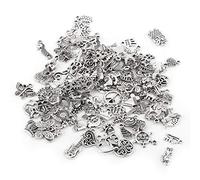 Cikonielf Breloques Charms Pendentifs Tibetan Mixtes Argent - Accessoires DIY Bijoux pour Colliers Bracelets - 100 pièces de qualité