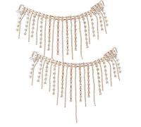 Cikonielf Chaîne de Chaussures en Cristal, 2 Pièces, Accessoires d'Artisanat DIY avec Brillants pour Couture de Vêtements