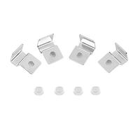 Cikonielf Clips de Support pour Couvercle d'Aquarium, 4 Pièces en Acier Inoxydable, Support Universel pour Verre 6 mm, Compatible avec Aquarium sans Cadre
