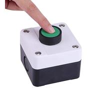 Cikonielf Commutateur à Bouton-Poussoir Vert Boîte de Station de Commutation à Bouton-Poussoir résistant aux intempéries Commande à Un Bouton pour ouvre-Porte