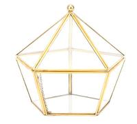 Cikonielf Couverture Anti-poussière, Terrarium en Verre Unique géométrique Plante succulente planteur Fleur Artificielle Porte-conteneur Housse de poussière décor Mini Serre intérieure