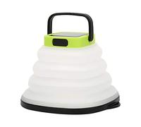 Cikonielf Lanterne de Camping Solaire LED Pliable, Lampe Portable USB avec Cadre Noir, IP65 Étanche, pour Pêche et Camping en Plein Air