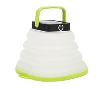 Cikonielf Lanterne de Camping Solaire LED, Pliable, Portable, Rechargeable USB, IP65 Étanche, Cadre Vert, pour Pêche et Camping en Plein Air