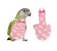 Cikonielf Oiseau de Compagnie Mignon Couche-Culotte Perroquet Couche-Culotte Volante Couche réutilisable pour perroquets Pigeons Fournitures pour Animaux de Compagnie(M -Rose)