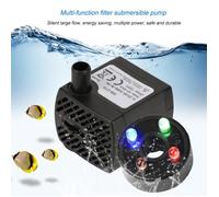 Cikonielf pompe submersible Pompe à eau submersible ultra-silencieuse 2W avec lumière LED fontaine de réservoir d'aquarium