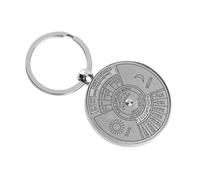 Cikonielf Porte-Clés Calendrier Perpétuel 50 Ans, Accessoire en Alliage de Zinc, Design Créatif