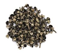 Cikonielf Sac Pieds Goujons 200 pièces pour Bricolage en Cuir Artisanat Sac à Main cône Pieds Clou tête Goujon Faisant 12mm-Bronze