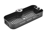 Cikonielf Support de Tablette de Rangement de Poteau de Douche Mat de Tension de Douche avec Support de Pomme de Douche Accessoire de Salle de Bain Noire