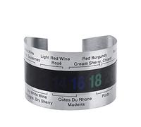 Cikonielf Thermomètre à vin Thermomètre LCD en Acier Inoxydable pour vins Rouges Bracelet capteur de température Fournitures
