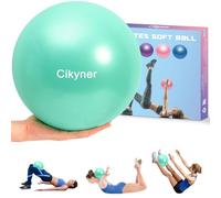 Cikyner Ballon de Pilates Doux, Petit Ballon d'exercice de 23 à 25 cm | Avec Paille Gonflable, pour Pilates, entraînement Complet du Corps, améliorant l'équilibre à la Maison, à la Salle de Sport