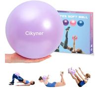 Cikyner Ballon de Pilates Doux, Petit Ballon d'exercice de 23 à 25 cm avec Paille Gonflable, pour Pilates, Yoga, entraînement Complet du Corps, améliorant l'équilibre à la Maison, à la Salle de Sport