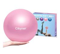 Cikyner Ballon de Pilates Doux, Petit Ballon d'exercice de 23 à 25 cm avec Paille Gonflable, pour Pilates, Yoga, entraînement Complet du Corps, améliorant l'équilibre à la Maison, à la Salle de Sport