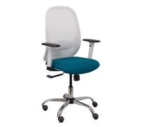 Cilanco chaise blanche maille blanche maille verte siège bali accoudoir réglable base chromée roues de parc